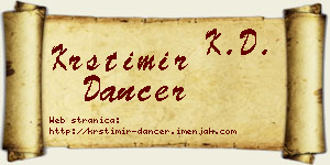 Krstimir Dancer vizit kartica